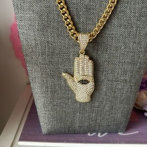 Cadena  cubana 14 k gold plated